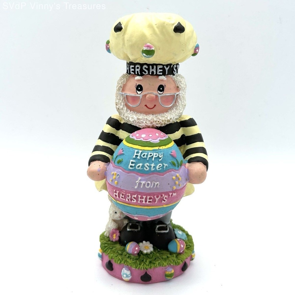 Hershey's Collectible Easter Figurine 1998 Baker With Egg Resin 5.75 Inch